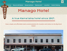 Tablet Screenshot of managohotel.com